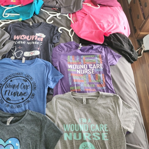 Lot of Like New Nursing Scrubs & Shirts. Medium & Large. Jaanuu, Carhartt, etc. - Picture 2 of 5